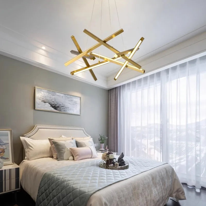 lustre led moderne simple pour éclairage intérieur - vue 7 sur 8
