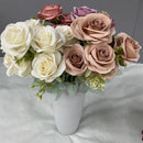 bouquet de roses artificielles en soie décoration florale élégante