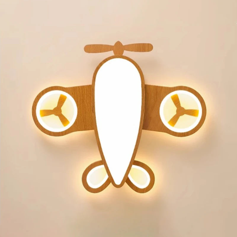 plafonnier led avion design nordique pour chambre enfant - vue 7 sur 8