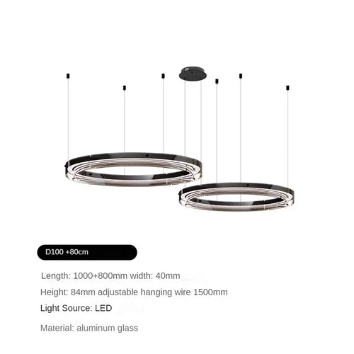 suspension circulaire en verre design moderne et minimaliste