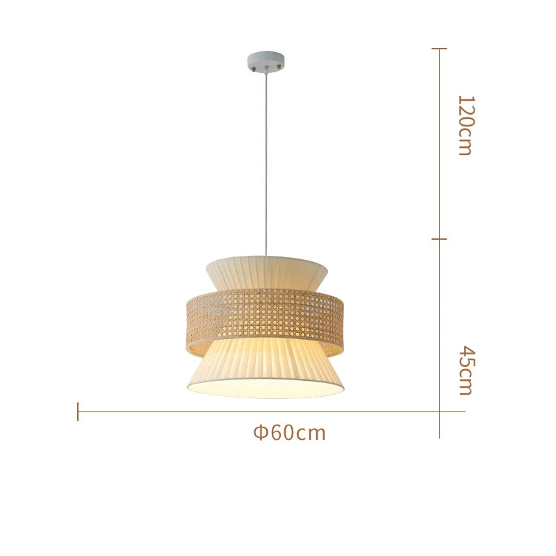 Lampe en rotin japonais Wabi Sabi - vue 12 sur 12