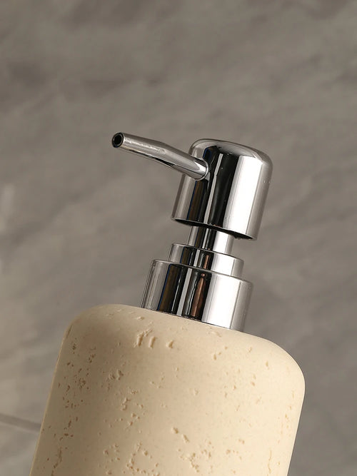 Retro Natural Stone Press on Shower Gel Dispensing Bottle, Home Storage Bottles, Bathroom Appliances, Wash Basin, Tabletop Ornam - vue 5 sur 12