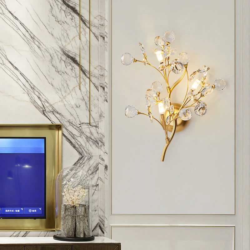 applique murale LED créative de luxe en cristal moderne - vue 3 sur 7