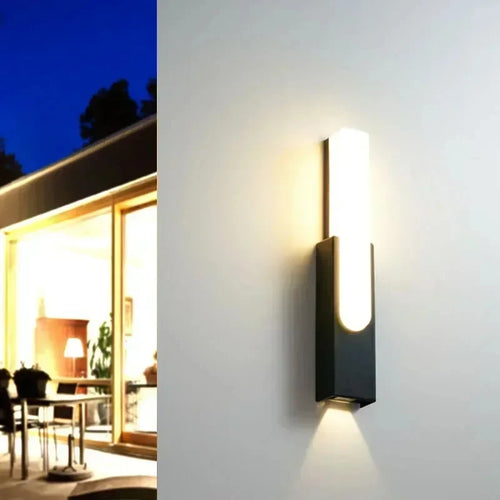 Lumière extérieure étanche rectangulaire rétro applique murale 85-265V jardin maison décorative applique murale lampara de pared porche lampe - vue 5 sur 8