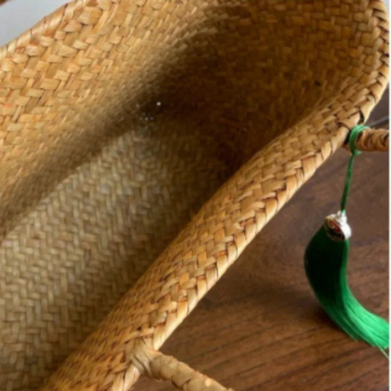 panier brodé traditionnel fait main avec coffret cadeau pour thé - vue 5 sur 6