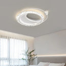 Minimalist round acrylic LED chandelier nordic atmosphere