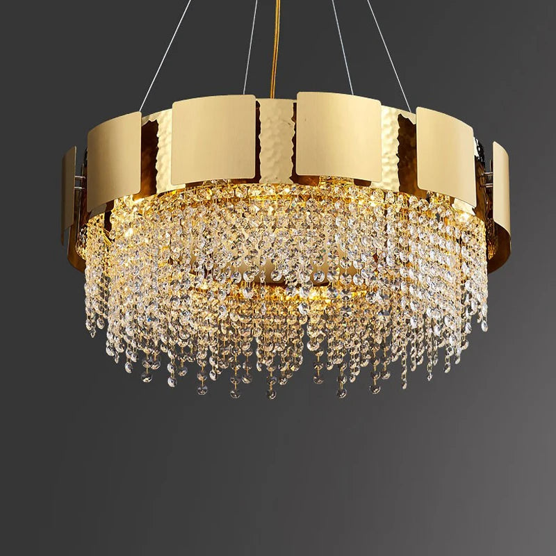 lustre rectangulaire moderne en cristal pour intérieur élégant - vue 5 sur 11