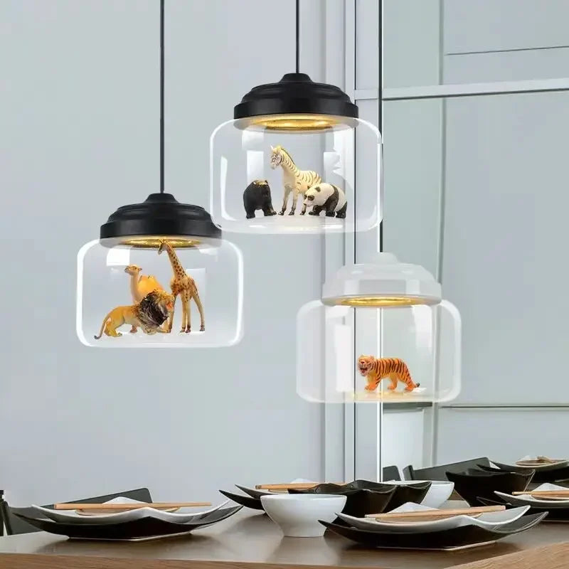 suspension en verre animaux dessin animé pour décoration intérieure - vue 4 sur 10