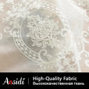 Voilage tulle brodé floral style europe salon chambre