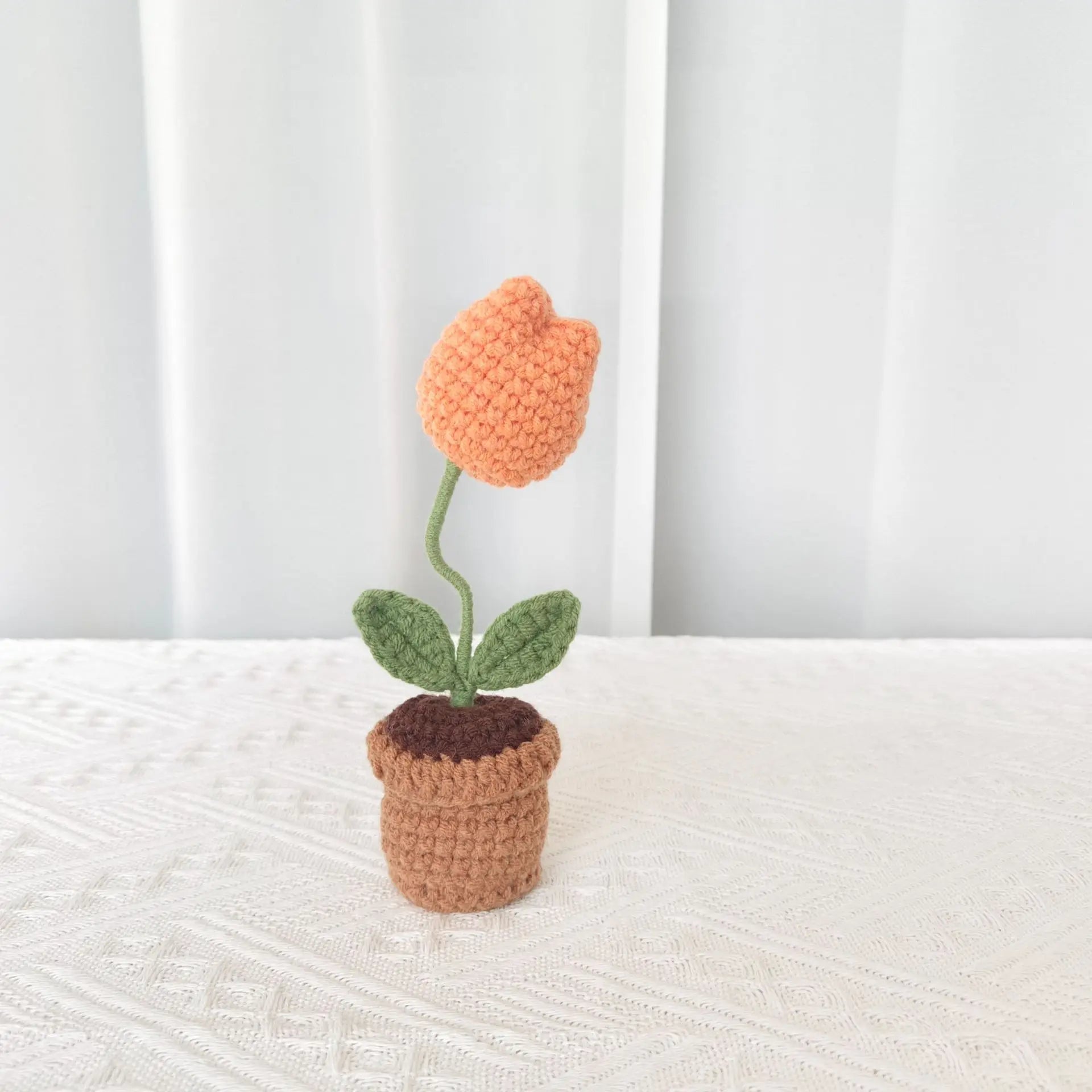 plante en pot tricotée à la main pour cadeau décoratif de saint valentin - vue 16 sur 19