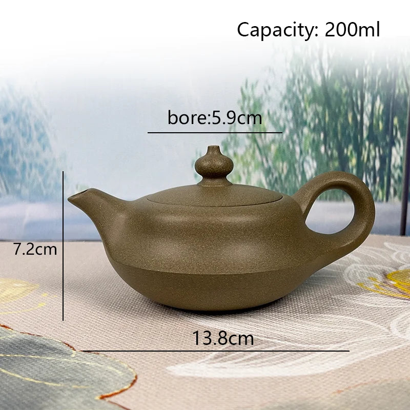 théière yixing zisha artisanale rétro en argile 2l - vue 3 sur 6