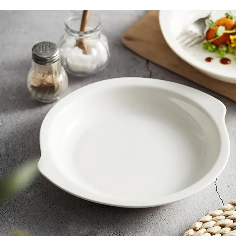Assiettes ceramique forme irreguliere style moderne cuisine