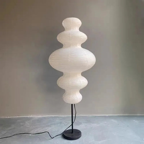 Noguchi wabi sabi rice paper pendant light minimalist vintage design - vue 6 sur 8