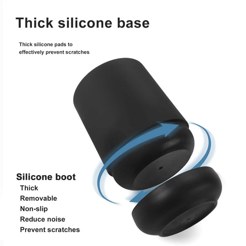 Matte Black toothbrush holders for bathrooms with silicon boot, Modern tooth brushing and toothpaste holder cup for bathroom Org - vue 4 sur 6
