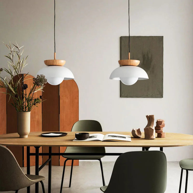 suspension style américain en métal et bois pour restaurant - vue 5 sur 7