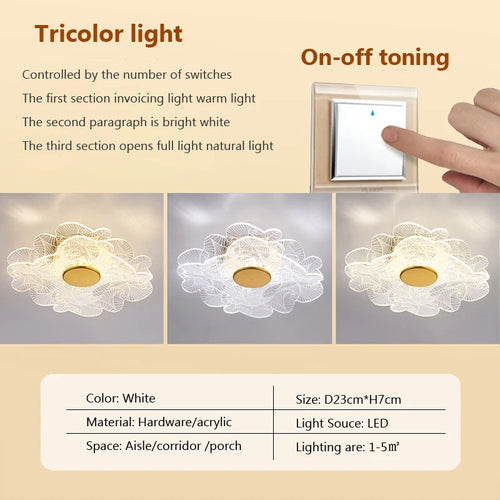 plafonnier led moderne en acrylique design pour intérieur décoratif - vue 12 sur 18