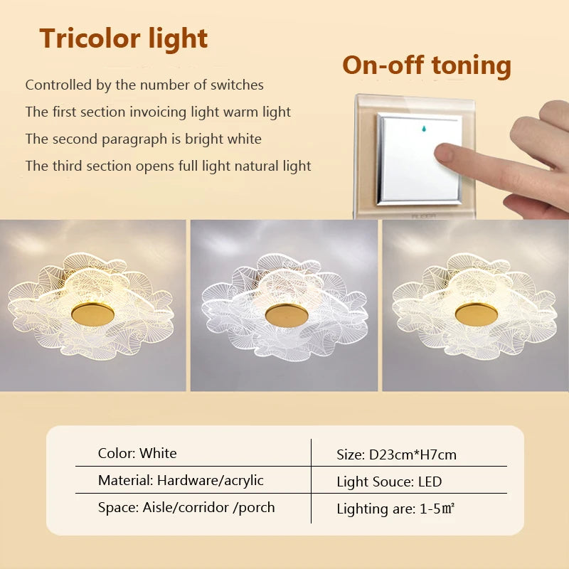 plafonnier led moderne en acrylique design pour intérieur décoratif - vue 11 sur 18