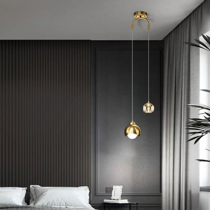Éclairage de suspension LED moderne pour chambre à coucher chevet hôtel lampe suspendue décoration lustres entrée nordique plafonniers maison - vue 4 sur 12