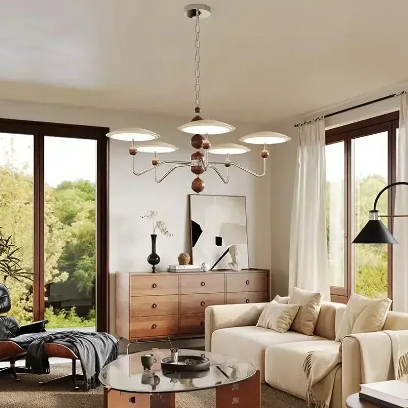 lustre moderne nordique design soucoupe volante avec lumière led - vue 3 sur 11