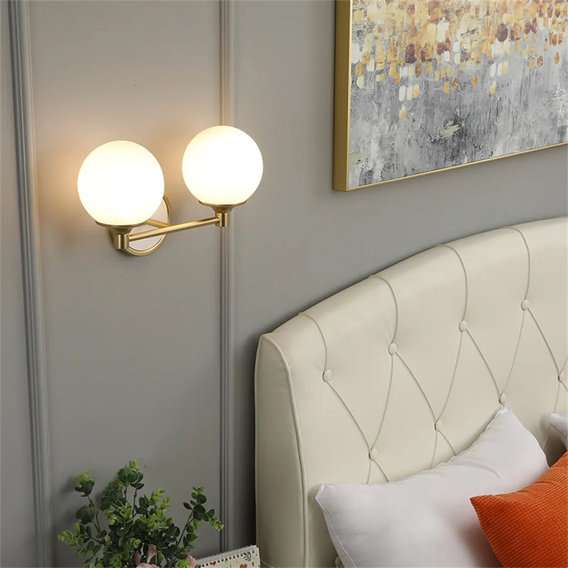 applique murale moderne nordique double tête led décoration maison