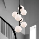 Minimalist Nordic decorative iron and glass ceiling light