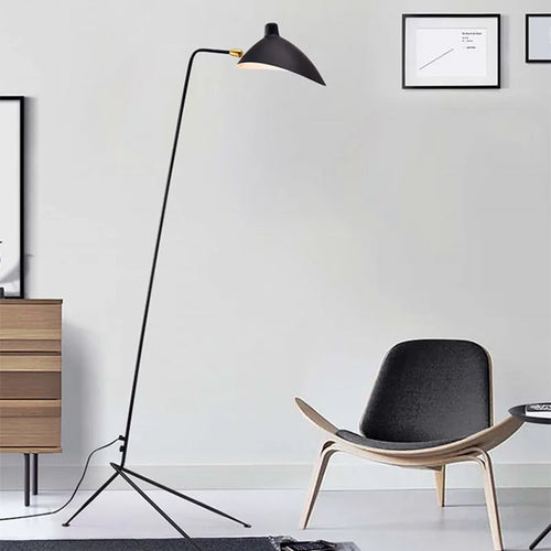 lampadaire minimaliste en métal avec abat-jour rotatif