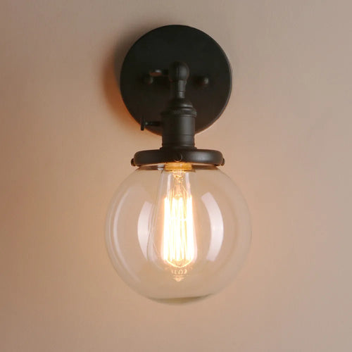 Permo 5.9 ''Vintage applique moderne en verre applique murale luminaires luminaire Loft chevet miroir lampe escalier lumières - vue 3 sur 11