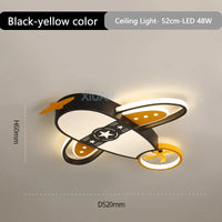 lustre avion moderne pour enfants avec éclairage télécommandé