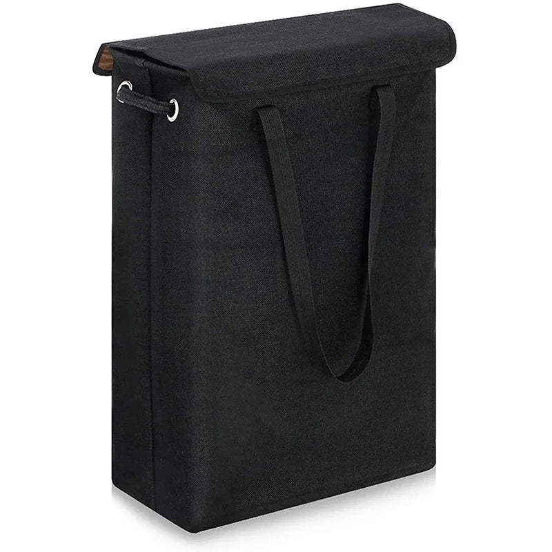 45L Slimline Laundry Hamper with Lid, Family Bathroom Life Clothes Pants Storage Dirty Clothes Basket Folding Laundry Basket - vue 9 sur 9