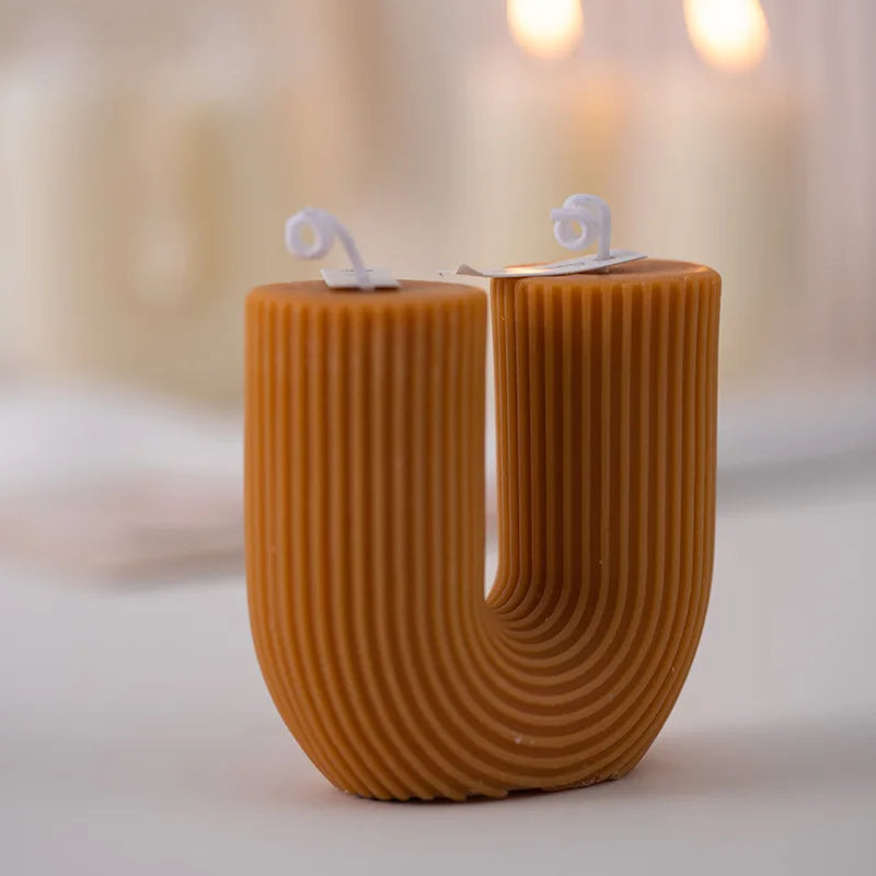 bougies parfumées en forme de u lot de cadeaux pour invités décoratives - vue 3 sur 10