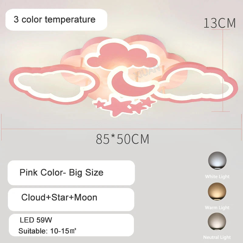 Plafonniers pour chambre d'enfant Pépinière LED Princesse Bébé - vue 9 sur 25