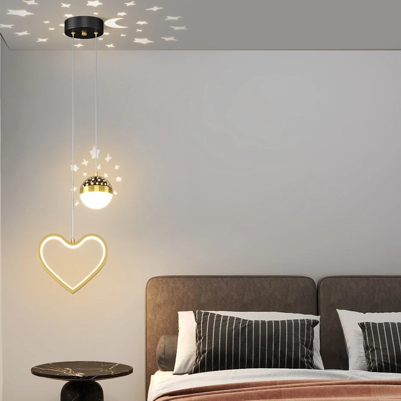 lustre moderne minimaliste de luxe projection ciel étoilé