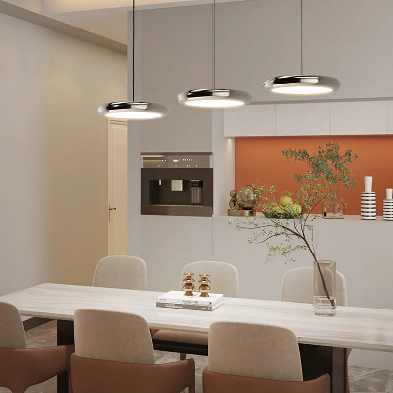 lustre rond moderne avec gradation pour restaurant et bar - vue 6 sur 12