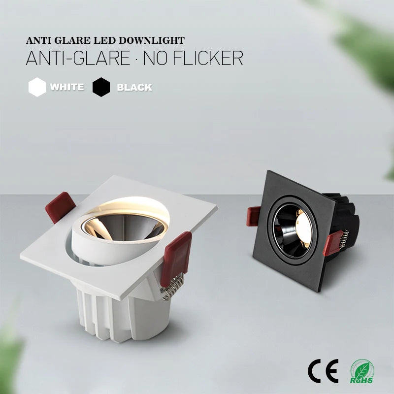 spot led encastré antireflet à intensité variable pour éclairage intérieur - vue 6 sur 5