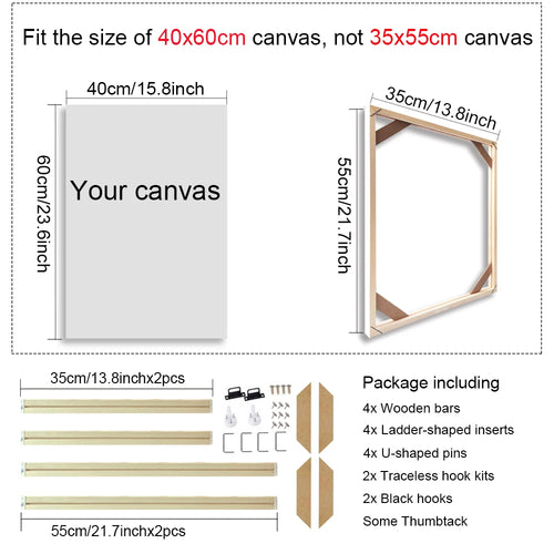 cadre mural en bois pour toiles et peintures décoratives