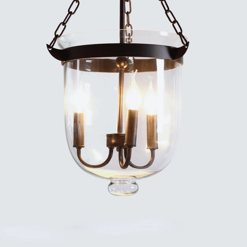 suspension en verre rétro style campagnard américain pour intérieur - vue 4 sur 10
