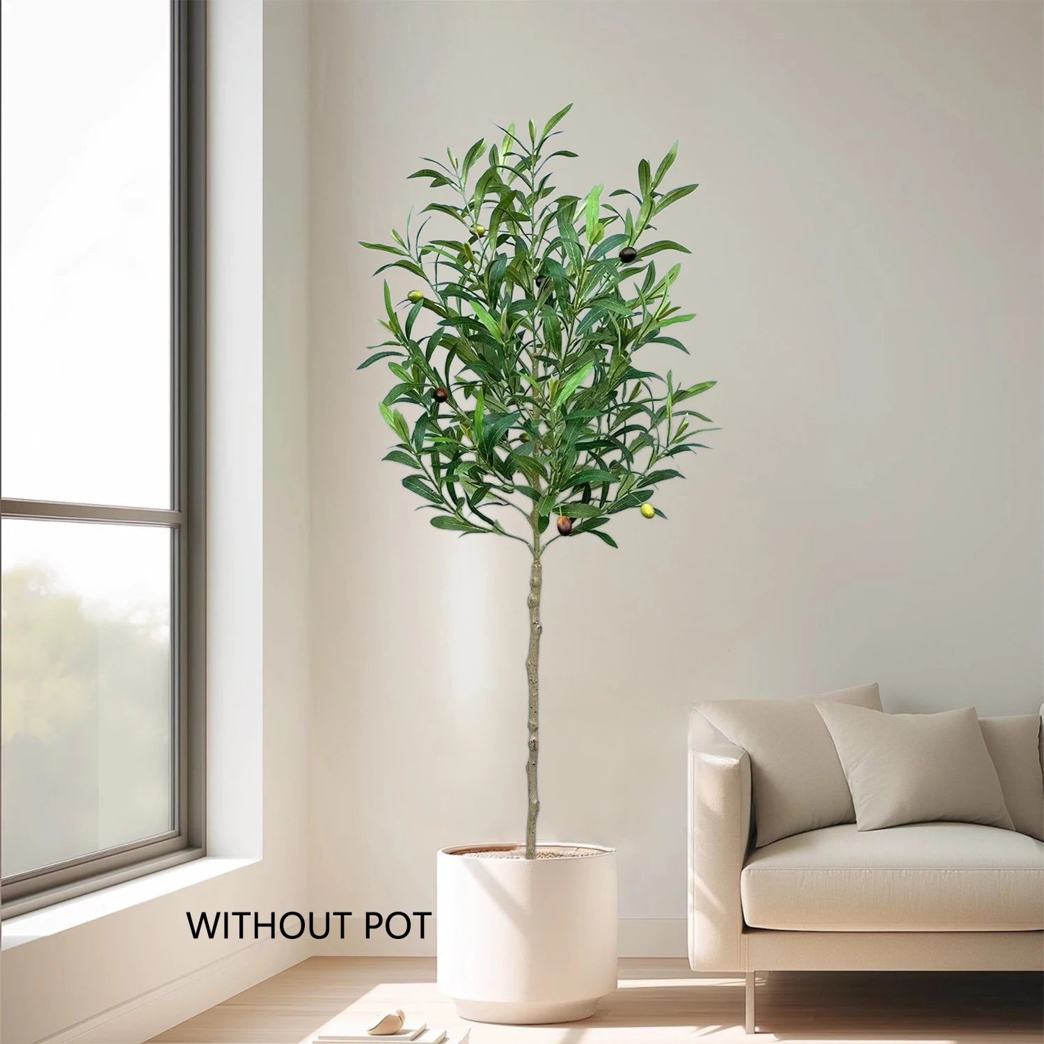 Realistic artificial olive branch for interior decoration - vue 4 sur 9
