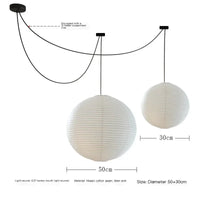 Japanese style rice paper art pendant light, lantern ball bedroom, living room, tea room, Zen lamp decoration pendant light