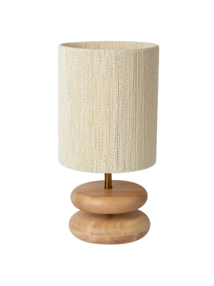 Solid Wood Design Creative Walnut Color Living Room, Study, Bedroom, Bedside, Japanese Style Atmosphere Decoration E27 Desk Lamp - vue 6 sur 10