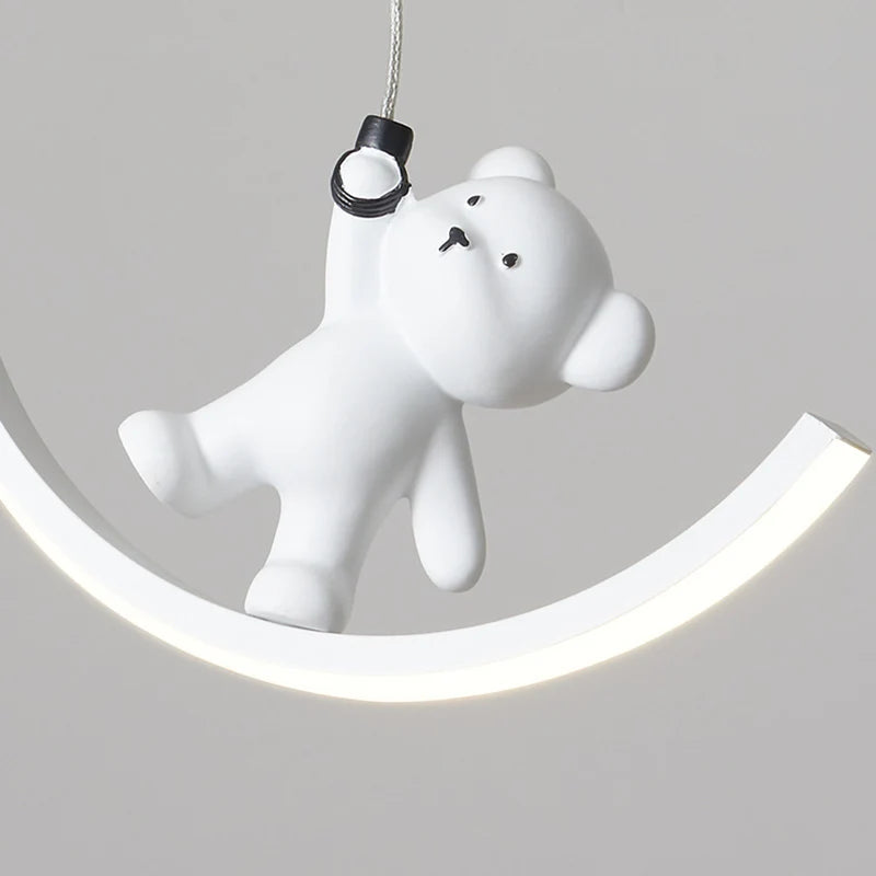 suspension led enfant chambre dauphin ours - vue 7 sur 9