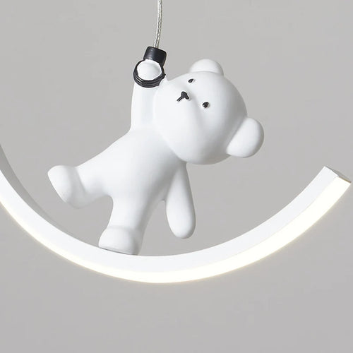 suspension led enfant motif dauphin et ours - vue 7 sur 9