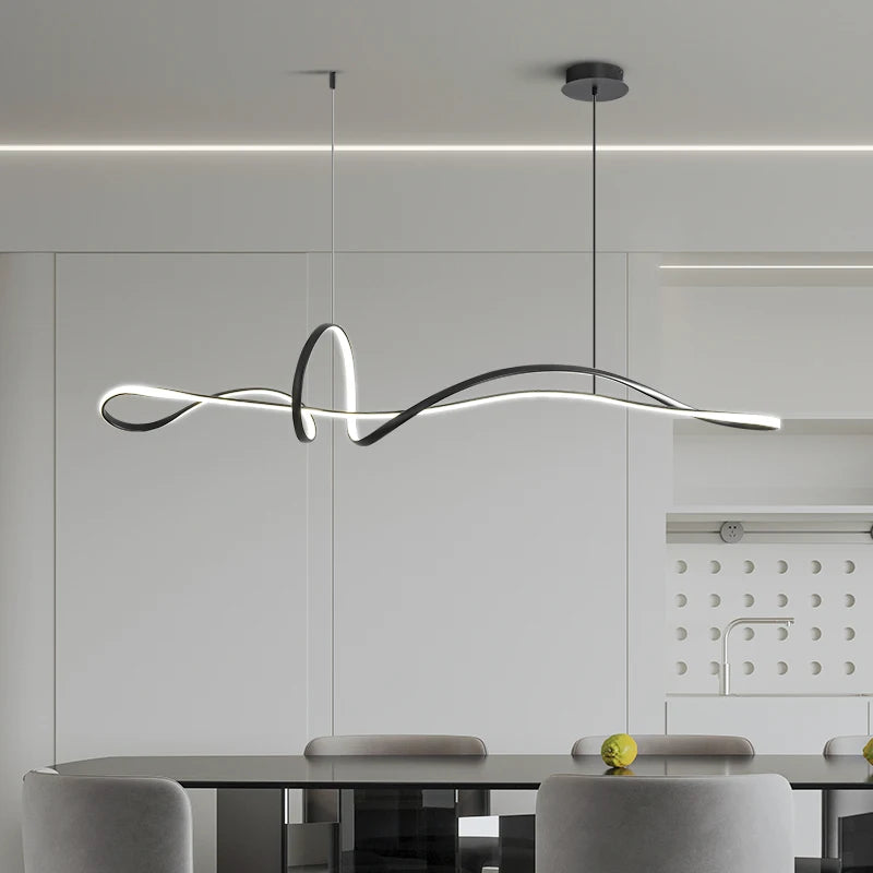 lustre minimal personnalisé nœud papillon éclairage moderne 2023 - vue 6 sur 8