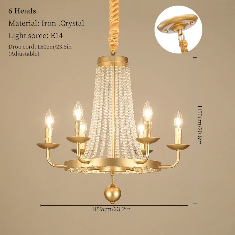 Vintage crystal pendant light for retro chic décor