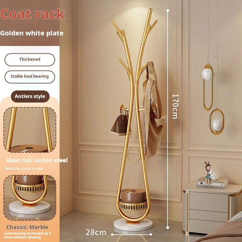 sac d'entrée porte-manteau sur pied organisateur de vêtements en angle - vue 13 sur 15
