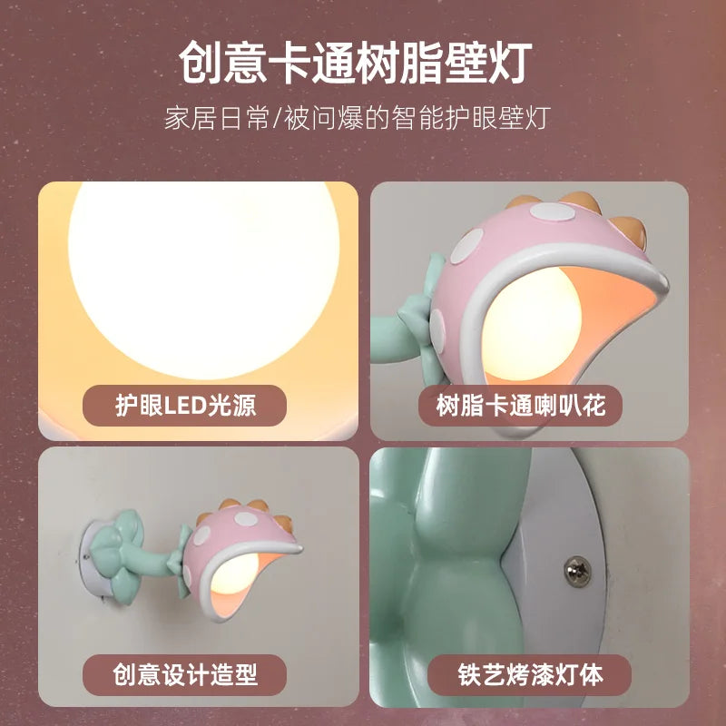 applique murale enfant lumineuse à led design moderne et protectrice - vue 6 sur 7