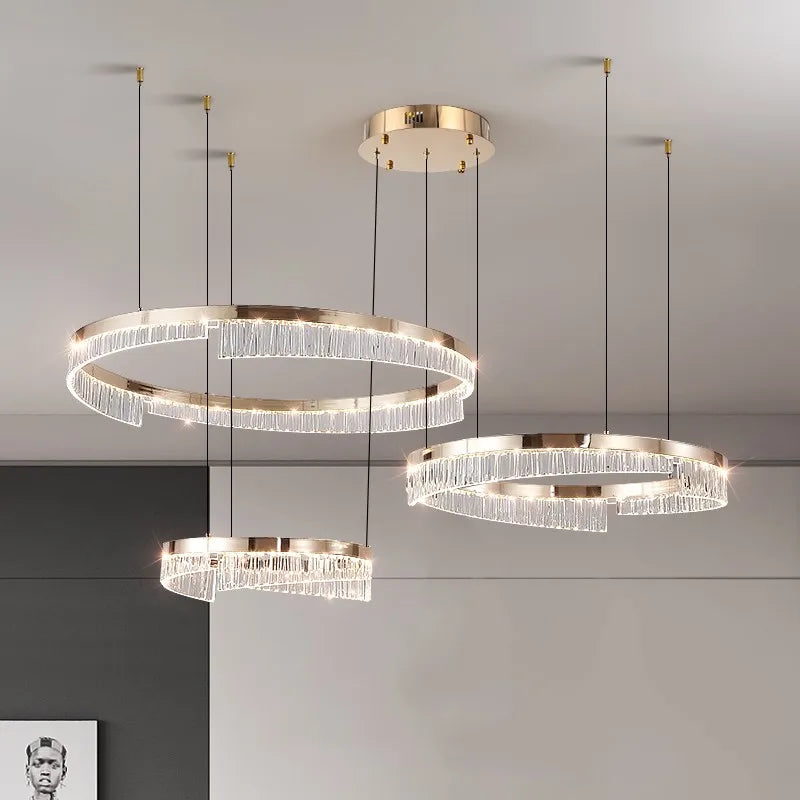 lustre led moderne 2023 en aluminium pour éclairage de luxe - vue 2 sur 12