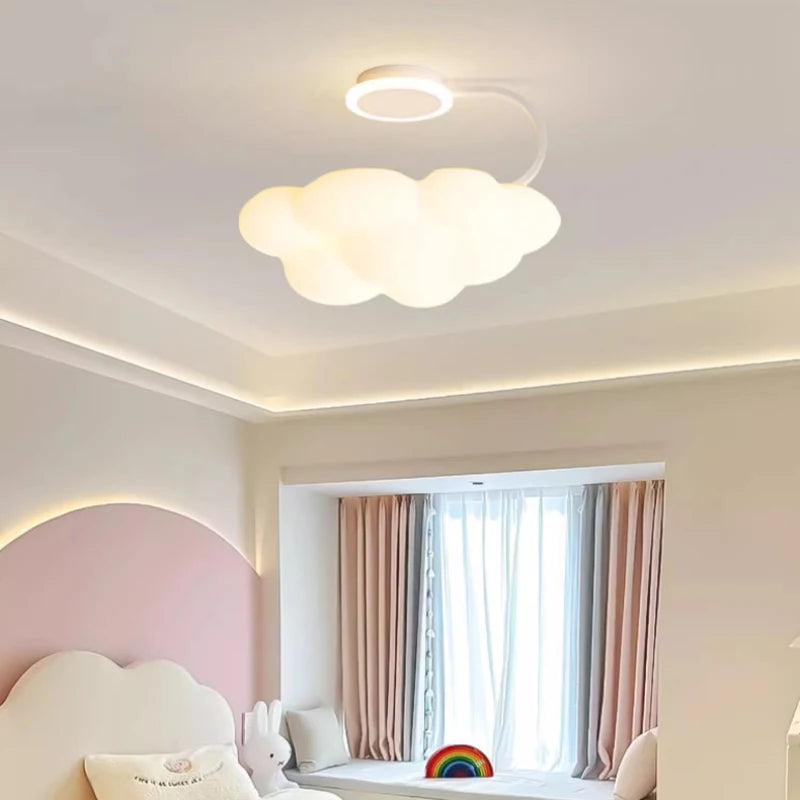 lustre romantique nuages pour chambre enfant décoration nordique - vue 5 sur 8