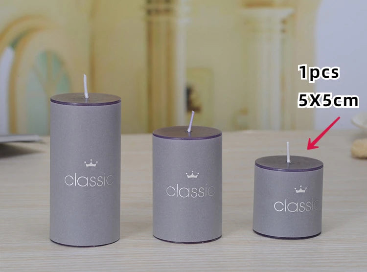 bougies piliers parfumées décoratives sans fumée en plusieurs tailles et couleurs - vue 8 sur 29