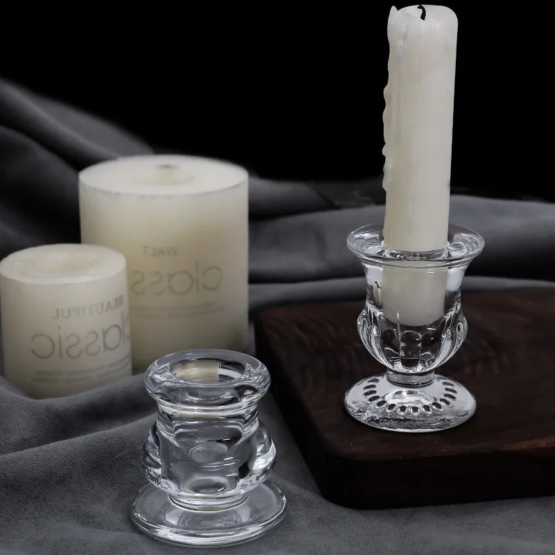 bougeoir en verre créatif pour décoration intérieure et bar - vue 4 sur 8