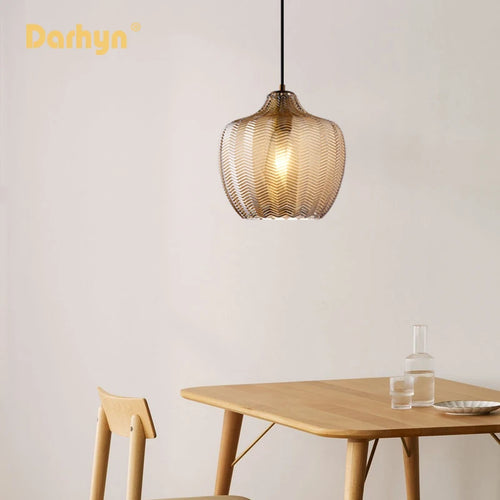 lampe led suspendue en verre design moderne pour intérieur